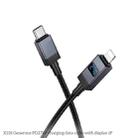 hoco X118 Generous 1m PD 27W Fast Charging Data Cable with Display, Interface:PD to 8 Pin(Black) - 3