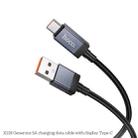 hoco X118 Generous 1m 60W Fast Charging Data Cable with Display, Interface:USB to Type-C(Black) - 2