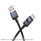 hoco X118 Generous 1m 60W Fast Charging Data Cable with Display, Interface:USB to Type-C(Black) - 3