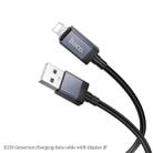 hoco X118 Generous 1m 60W Fast Charging Data Cable with Display, Interface:USB to 8 Pin(Black) - 2