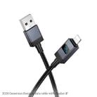 hoco X118 Generous 1m 60W Fast Charging Data Cable with Display, Interface:USB to 8 Pin(Black) - 3