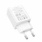 hoco N69 PD20W+QC3.0 Dual Port Charger, Specification:EU Plug(White) - 3