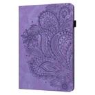 For iPad Air 13 2025 / 2024 Peacock Embossed Pattern Leather Tablet Case(Purple) - 2