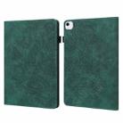 For iPad Air 13 2025 / 2024 Peacock Embossed Pattern Leather Tablet Case(Green) - 1