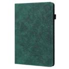 For iPad Air 13 2025 / 2024 Peacock Embossed Pattern Leather Tablet Case(Green) - 2