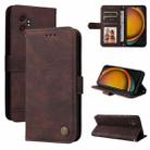 For Samsung Galaxy XCover7 Pro Skin Feel Life Tree Metal Button Leather Phone Case(Brown) - 1