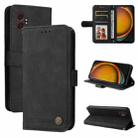 For Samsung Galaxy XCover7 Pro Skin Feel Life Tree Metal Button Leather Phone Case(Black) - 1