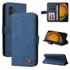 For Samsung Galaxy XCover7 Pro Skin Feel Life Tree Metal Button Leather Phone Case(Blue) - 1