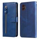 For Samsung Galaxy XCover7 Pro Fashion Calf Texture Zipper Leather Phone Case(Blue) - 1