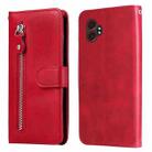 For Samsung Galaxy XCover7 Pro Fashion Calf Texture Zipper Leather Phone Case(Red) - 1