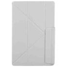 For Samsung Galaxy Tab S8+ / S7+ Fixed Buckle Magnetic Deformation Leather Tablet Case(Grey) - 2