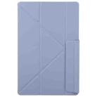 For Samsung Galaxy Tab S8+ / S7+ Fixed Buckle Magnetic Deformation Leather Tablet Case(Lavender Purple) - 2