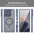 For Motorola Edge 60 Fan Dun Series TPU Hybrid PC Frosted Magsafe Phone Case(Blue) - 2