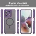 For Motorola Moto G56 5G Fan Dun Series TPU Hybrid PC Frosted Magsafe Phone Case(Purple) - 2