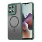 For Motorola Moto G66j 5G Fan Dun Series TPU Hybrid PC Frosted Magsafe Phone Case(Green) - 1