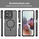 For Motorola Moto G66y 5G Fan Dun Series TPU Hybrid PC Frosted Magsafe Phone Case(Black) - 2