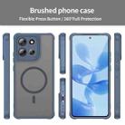 For Motorola Moto G100 Pro 5G Fan Dun Series TPU Hybrid PC Frosted Magsafe Phone Case(Blue) - 2