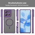 For Motorola Moto G100 Pro 5G Fan Dun Series TPU Hybrid PC Frosted Magsafe Phone Case(Purple) - 2