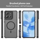 For Motorola Moto G86 5G Fan Dun Series TPU Hybrid PC Frosted Magsafe Phone Case(Black) - 2
