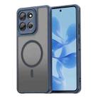 For Motorola Moto G86 5G Fan Dun Series TPU Hybrid PC Frosted Magsafe Phone Case(Blue) - 1