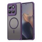 For Motorola Edge 5G 2025 Fan Dun Series TPU Hybrid PC Frosted Magsafe Phone Case(Purple) - 1