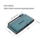 Onten 6 in 1 USB-C Multi-function Docking Station, HDTV+VGA+RJ45 Gigabit +USB-C Data +USB-C PD 3.0+USB 3.0(Green) - 3