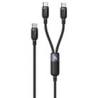 Yesido CA92 100W 5A USB-C / Type-C to Dual Type-C 2 in 1 Charging Cable, Length:1.2m(Black) - 1