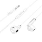 Borofone BM89 Surpass Universal 3.5mm Wired Earphones with Microphone, Length: 1.2m(White) - 2