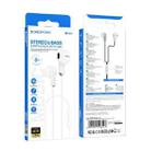 Borofone BM89 Surpass Universal 3.5mm Wired Earphones with Microphone, Length: 1.2m(White) - 3