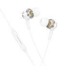 Borofone BM90 Miller Universal Digital Wired Earphones with Microphone, Length: 1.2m, Interface:8 Pin(White) - 1