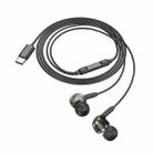 Borofone BM90 Miller Universal Digital Wired Earphones with Microphone, Length: 1.2m, Interface:Type-C(Black) - 2