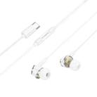 Borofone BM90 Miller Universal Digital Wired Earphones with Microphone, Length: 1.2m, Interface:Type-C(White) - 2