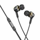 Borofone BM90 Miller Universal Digital Wired Earphones with Microphone, Length: 1.2m, Interface:3.5mm(Black) - 1