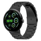 For Google Pixel Watch 3 45mm xDfind Three Beads Quick Release Metal Watch Band(Black) - 1