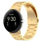 For Google Pixel Watch 3 / 2 / 1 41mm xDfind Three Beads Quick Release Metal Watch Band(Gold) - 1