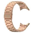 For Google Pixel Watch 3 / 2 / 1 41mm xDfind Three Beads Quick Release Metal Watch Band(Rose Gold) - 3