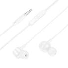 Borofone BM94 Sonar 3.5mm Interface Universal Wired Earphones with Microphone, Length: 1.2m(White) - 2