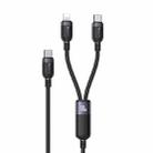 Yesido CA90 100W USB-C / Type-C to 8 Pin, Type-C 2 in 1 Charging Cable, Length:1.2m(Black) - 1
