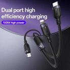 Yesido CA90 100W USB-C / Type-C to 8 Pin, Type-C 2 in 1 Charging Cable, Length:1.2m(Black) - 2