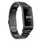 For Fitbit Charge 4 / 3 xDfind Three Beads Quick Release Metal Watch Band(Black) - 1