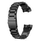 For Fitbit Charge 4 / 3 xDfind Three Beads Quick Release Metal Watch Band(Black) - 2