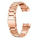 For Fitbit Charge 4 / 3 xDfind Three Beads Quick Release Metal Watch Band(Rose Gold) - 2