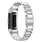 For Fitbit Charge 6 / 5 xDfind Three Beads Quick Release Metal Watch Band(Silver) - 2