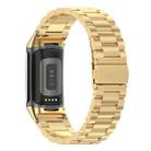 For Fitbit Charge 6 / 5 xDfind Three Beads Quick Release Metal Watch Band(Gold) - 2