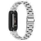 For Fitbit Inspire 3 xDfind Three Beads Quick Release Metal Watch Band(Silver) - 2