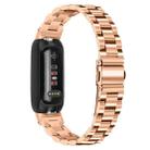 For Fitbit Inspire 3 xDfind Three Beads Quick Release Metal Watch Band(Rose Gold) - 2