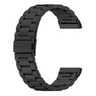For Fitbit Versa 4 / 3 / Sense2 / 1 xDfind Three Beads Quick Release Metal Watch Band(Black) - 2