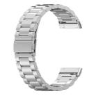 For Fitbit Versa 4 / 3 / Sense2 / 1 xDfind Three Beads Quick Release Metal Watch Band(Silver) - 2