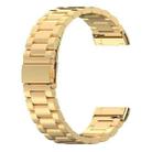 For Fitbit Versa 4 / 3 / Sense2 / 1 xDfind Three Beads Quick Release Metal Watch Band(Gold) - 2
