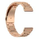 For Fitbit Versa 4 / 3 / Sense2 / 1 xDfind Three Beads Quick Release Metal Watch Band(Rose Gold) - 3